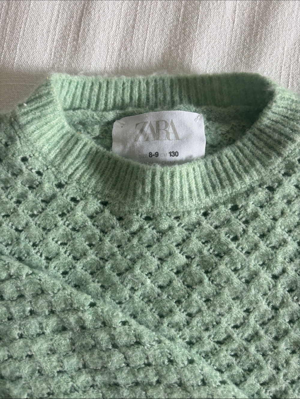 Zara Girls Supersoft Mint Green Sweater